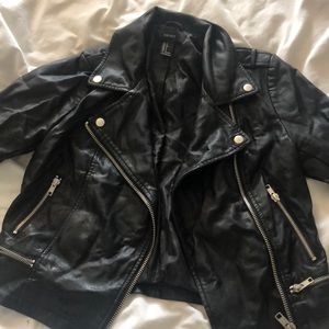 Forever 21 black leather jacket